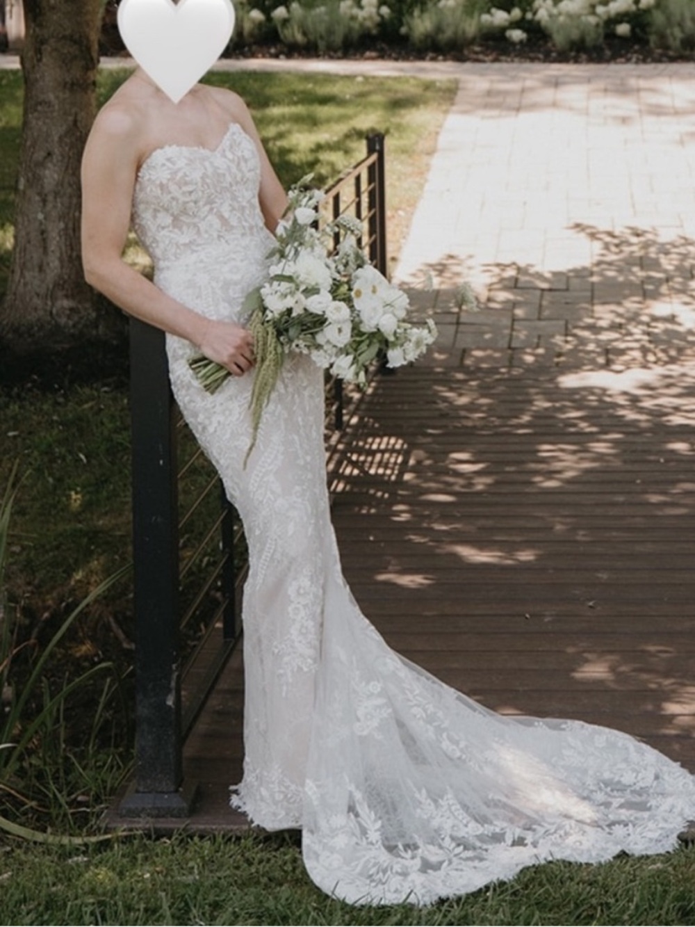Wtoo by Watters Bettina Strapless Corset All-Over Lace Wedding Gown - Picture 14 of 16